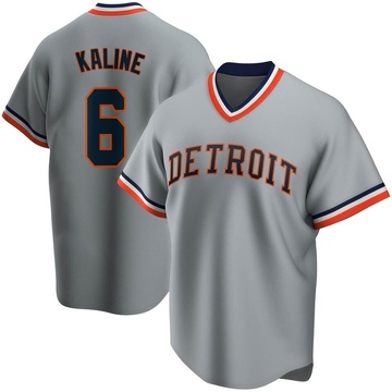 Detroit Tigers #6 Al Kaline 1968 Gray Wool Throwback Jersey on