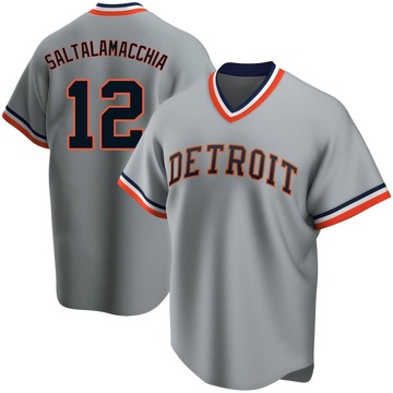 Jarrod Saltalamacchia Detroit Tigers White Home Majestic Cool Base Jersey  STITCHED